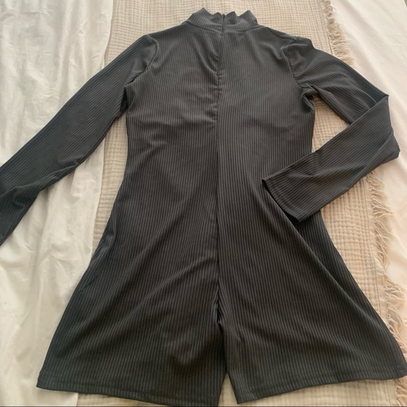 Ribbed Knit Unitard Romper - Picture 3 of 7